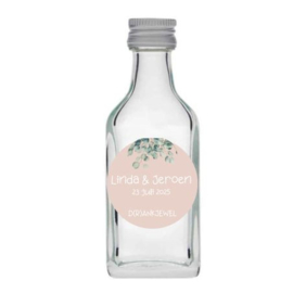 Gepersonaliseerd bedankflesje - D(r)ankjewel - Eucalyptus - 24 st
