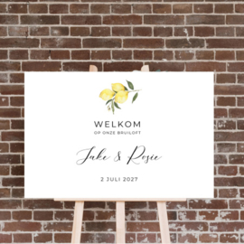Welkomstbord - Citroen - Welkom op onze bruiloft