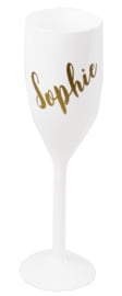 CHAMPAGNE FLUTE MET NAAM - Zwart