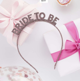 Haarband -  Bride  to Be - Roségoud Glitter