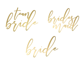 Team Bride tattoo's -  Goud - kalligrafie