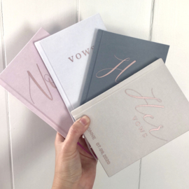 Gelofte Boekje 'Vows' Minimalistic Linnen