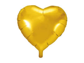Folieballon Hart - 45 cm- 18 inch - Goud
