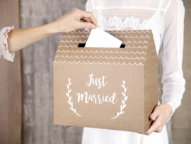 Enveloppendoos Just Married kraft