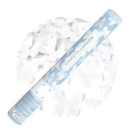 Confetti shooter - Vlinders - Wit - Groot - (1 st)