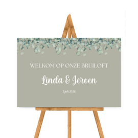 Welkomstbord - Eucalyptus - Welkom op onze bruiloft