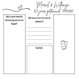Photobooth Gastenboek op maat - 20 x 20cm  - Volledig naar wens