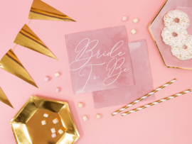 Servetten -  Bride to Be - roze (20st)