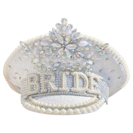 Festival hoed Bride - rhinestone en parels - Ginger Ray - Hen Party