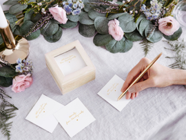 Bruiloft Advies Kaarten - Wedding Advice Cards - Gastenboek -Houten Box