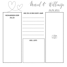 Photobooth Gastenboek op maat - 20 x 20cm  - Volledig naar wens