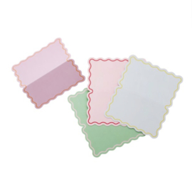 Naamkaartjes - Wavey - Pastel kleuren