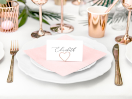 Naamkaartjes houder - Rosé goud - Hart