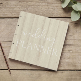 Weddingplanner boek - Houten Kaft - Ginger Ray Engelstalig