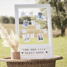 Gastenboek Frame met touw - personaliseerbaar - Ginger Ray