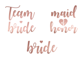 Team Bride Tattoo's - Roségoud