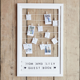 Gastenboek Frame met touw - personaliseerbaar - Ginger Ray