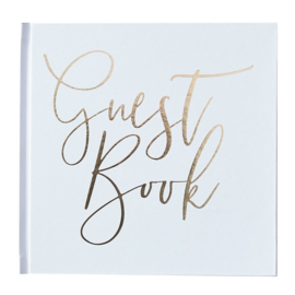 Gastenboek Wit met Goud - Gold Wedding Ginger Ray