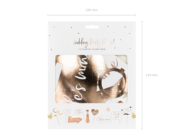 Photobooth props - Wedding Party Rosé-Gold ( 12 st)
