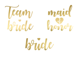Team Bride Tattoo's - Goud