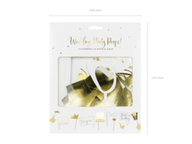 Photobooth Props - Wedding Party Gold ( 10 st)