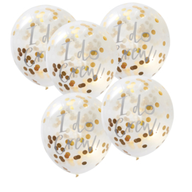 I DO CREW - GOUDEN CONFETTI BALLONNEN ( 5 STUKS) - GINGER RAY