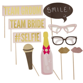 photobooth props - team bride /groom - ginger ray