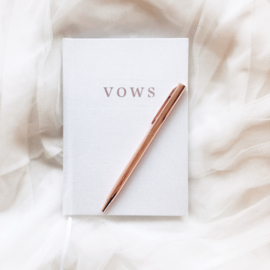 Gelofte Boekje 'Vows' Minimalistic Linnen
