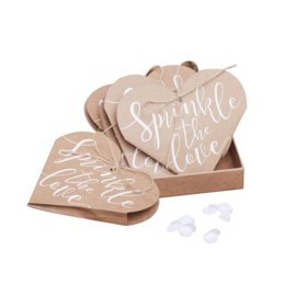 Kraft Confetti cones ‘Sparkle the Love’ Rustic Country (10ST)