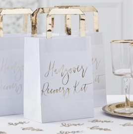 Uitdeelzakjes - Hangover recovery kit - Wit goud (5st)