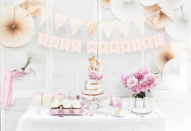 Just Married slinger Roze met gouden letters (p.d)