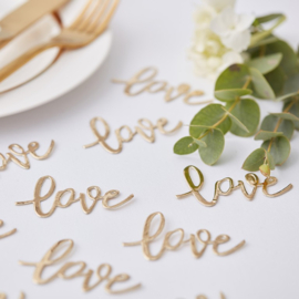 Tafel confetti Love - Goud - Gold Wedding Ginger Ray