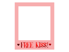 Photobooth frame - Free Kiss