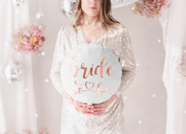 Folie Ballon Bride to Be ( rosegoud)  - Partydeco
