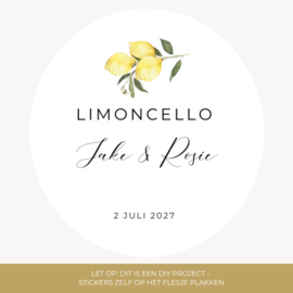 Gepersonaliseerd bedankflesje - Limoncello- 24 st