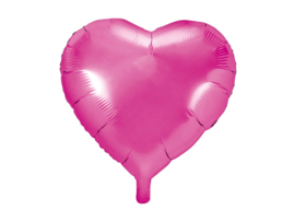 Folieballon Hart - 45 cm- 18 inch - fuchsia