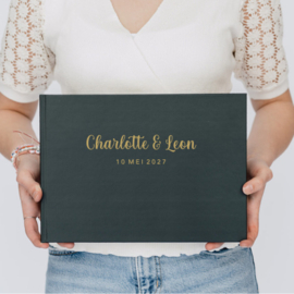 Gastenboek - A4 Liggend - 50 pagina's - Zwart - Gepersonaliseerd