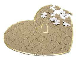 Gastenboek - Puzzel - Hart