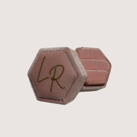 Velvet Ringdoosje - Gepersonaliseerd - 2 ringen