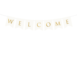 Banner - Welcome - Wit met Goud