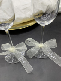 Naamkaartje - Organza lint met naam