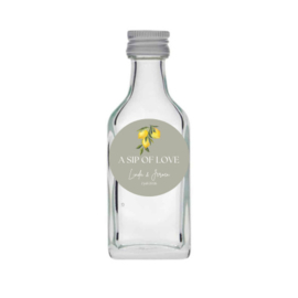 Gepersonaliseerd bedankflesje - A sip of love - Citroen - 24 st