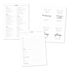 Weddingplannerboek A4 - 230 pagina's - Musthave bruiloftplanner