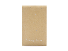 Happy Tears zakjes  Silver Dots kraft - 10 stuks - inclusief zakdoekje!