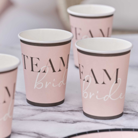 Team bride - Papieren bekers - Hen party -