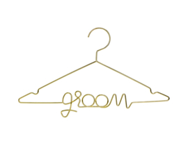 Kledinghanger Groom - Modern Wedding - Goud