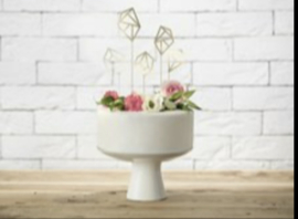 Taarttopper - Geometrische diamanten - Goud