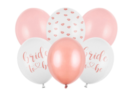 Bride to be - Ballon party set Roze (set van 6 ballonnen) - P.D