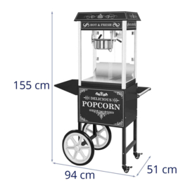 Popcorn machine mét onderstel
