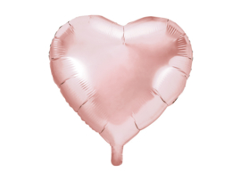 Folieballon Hart - 45 cm- 18 inch - Rosé goud